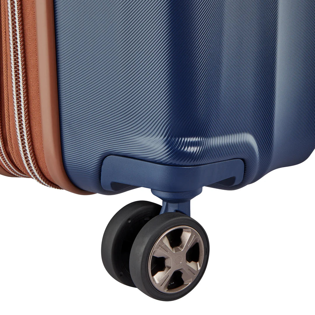 DELSEY SET - Set 3 Valises Extensibles (L-76cm) (M-67cm) (S Slim-55cm) - Bleu