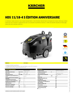 HDS 11/18-4 S Édition Anniversaire KARCHER
