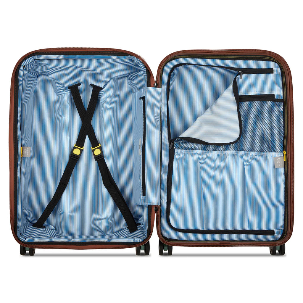 DELSEY SET - Set 3 Valises Extensibles (L-76cm) (M-67cm) (S Slim-55cm) - Bleu
