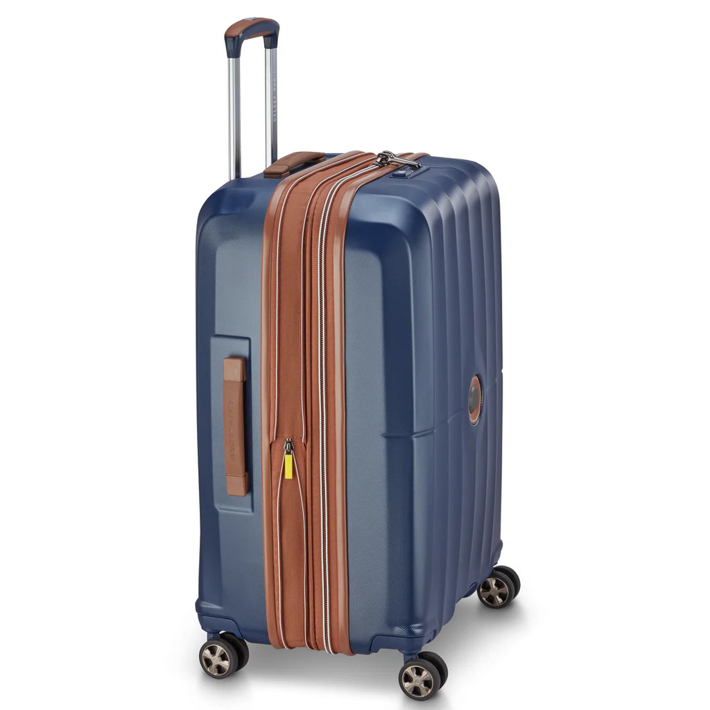 DELSEY SET - Set 3 Valises Extensibles (L-76cm) (M-67cm) (S Slim-55cm) - Bleu