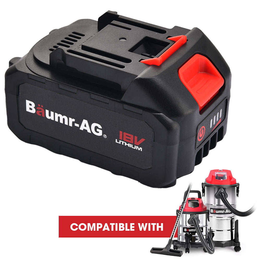 NNEDSZ Baumr-AG 18V 4Ah Lithium-Ion Battery for Cordless Wet & Dry Vacuums